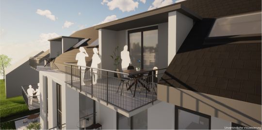 Neubauprojekt Oberdorfstraße - Haus A - Visualisierung Dachterrasse