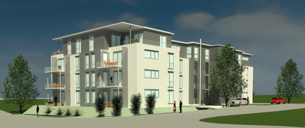 Wohnanlage "Auenhöfe" - Ansicht Süd-Osten