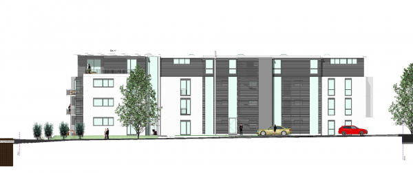 Wohnanlage "Auenhöfe" - Ansicht Osten