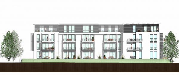 Wohnanlage "Auenhöfe" - Ansicht Westen