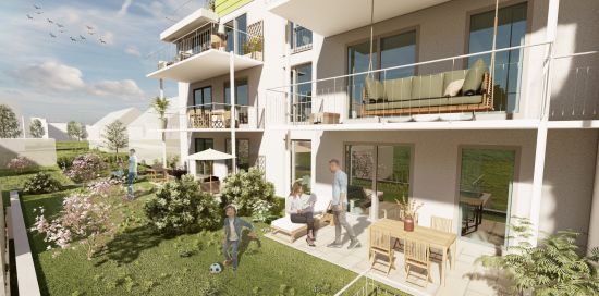 Neubauprojekt S42 - Visualisierung Aussicht