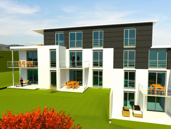 Haus B - Perspektive Süden