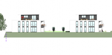 Wohnanlange Hewenblick - Ansicht Westen