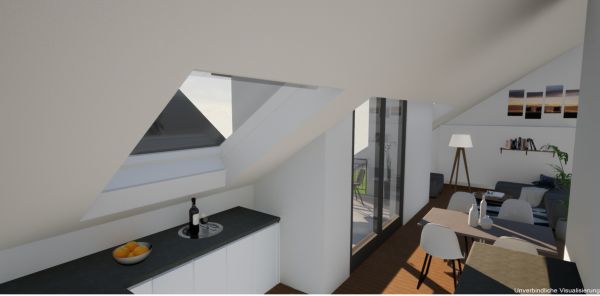 Neubauprojekt Oberdorfstraße - Haus A - Visualisierung Innenraum DG