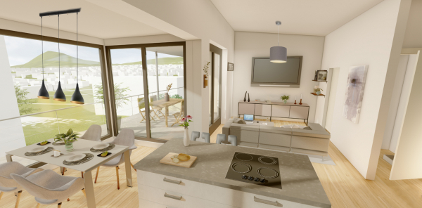 Neubauprojekt S42 - Visualisierung Innenraum Penthaus