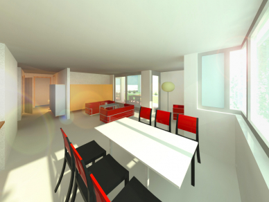 Innenansicht Erdgeschoss - Haus B Innenansicht Erdgeschoss - Haus B