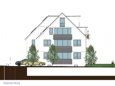 Wohnanlage Seepark, Haus B - Ansicht Westen Wohnanlage Seepark, Haus B - Ansicht Westen