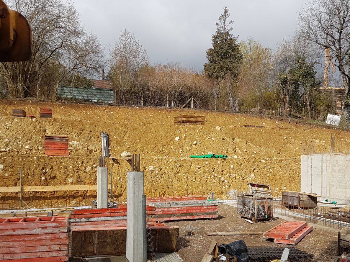 Betonieren der TG Wände - 06.04.2019