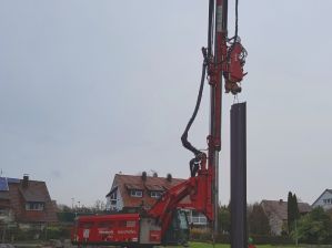 Einbringung der Spund-Dielen - 28.11.2017 Einbringung der Spund-Dielen - 28.11.2017