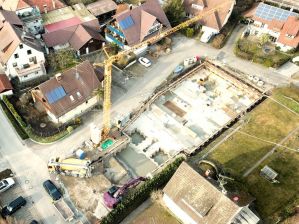 Luftaufnahme der Baugrube - 05.03.2018 Luftaufnahme der Baugrube - 05.03.2018