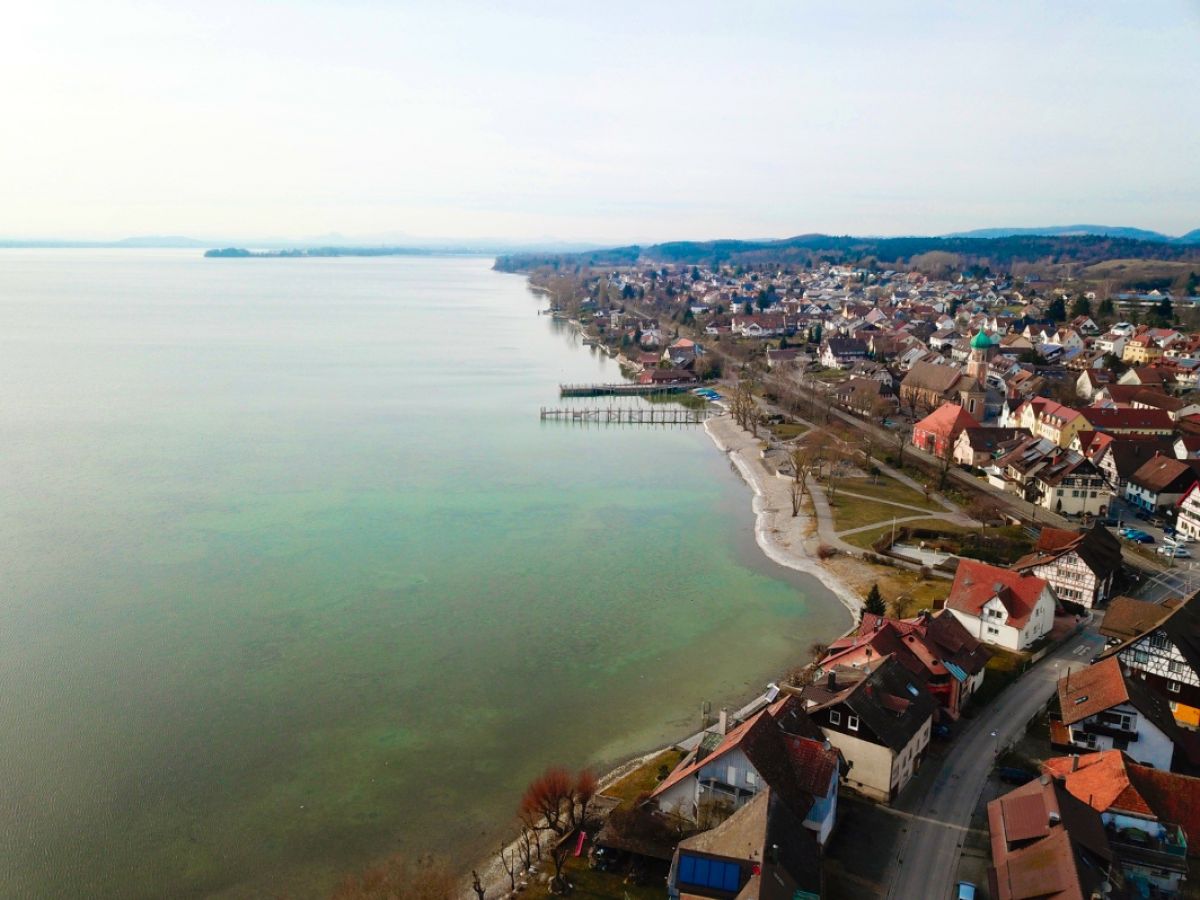 Blick entlang der Uferlinie von Allensbach - 05.03.2018 Blick entlang der Uferlinie von Allensbach - 05.03.2018