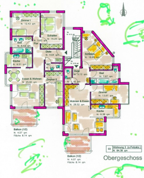 Grundriss Obergeschoss